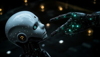 AI Awakening Concept of harmonious coexistence of humans and AI technology