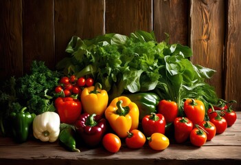 vibrant vegetable arrangement natural textured backdrop showcasing colorful produce harmonious display, fresh, organic, healthy, harvest, design, kitchen