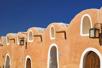 Ksar Ouled Debbab,governatorato di Tataouine, Tunisia, resti del tipico villaggio fortificato...