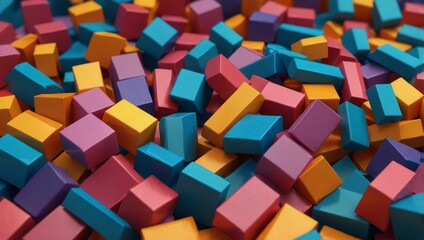 Obraz premium 3D rendering of a colorful form