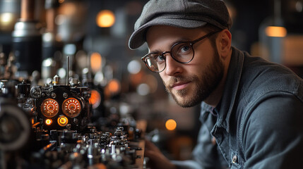 Steampunk Inventor Portrait