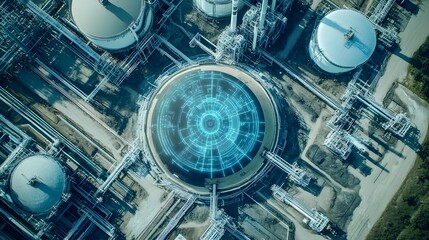 Futuristic Technology Capturing and Storing Carbon Dioxide Emissions