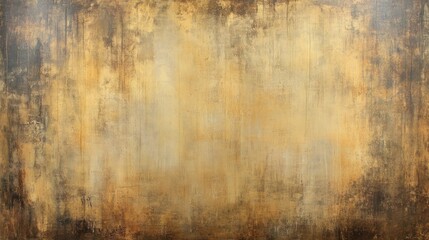 Fototapeta premium Abstract golden grunge texture with dark edges for an antique effect