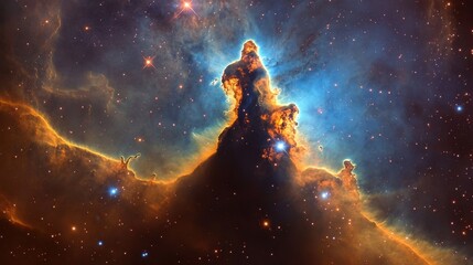 Obraz premium Glowing Galaxy Wallpaper with Nebula Clouds