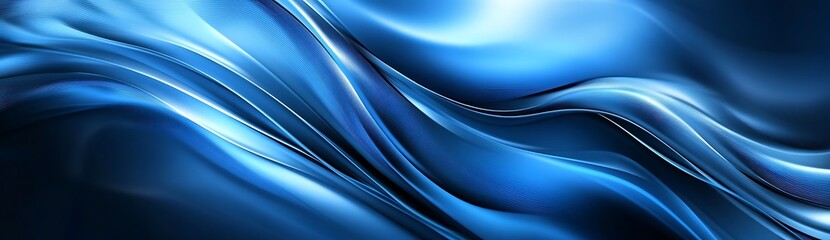 Obraz premium Minimalist abstract Blue background with lines and circles, blue gradient