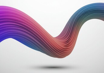 A sleek and modern abstract design featuring a gracefully curved shape with smooth, flowing lines.