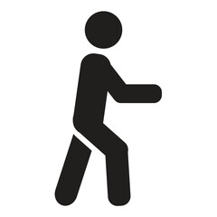 Walk vector icon black and white
