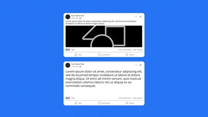 Social Media Posts with Likes & Comments Template