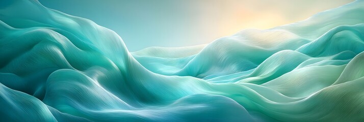 Obraz premium A blue and white image of a wave with a sun in the background