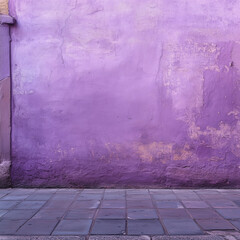 Fototapeta premium Rich and Majestic: The Allure of a Purple Wall Background, vintage room with brick wall