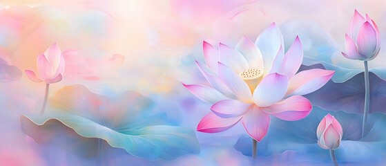 A pink flower with a stem is floating in a pond