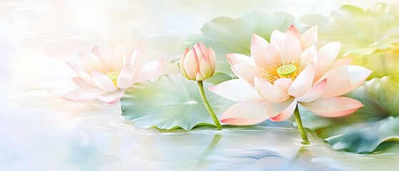 A pink flower with a stem is floating in a pond