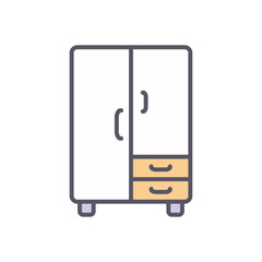 Wardrobe vector icon stock illustration