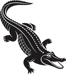 Crocodile silhouette, Crocodile vector Design, Crocodile icon