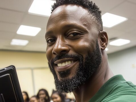 A group of parents collaborating during a school event, National Parent Leadership Month, showcasing community involvement and shared leadership,