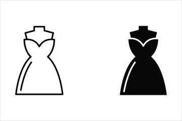 Wedding dress icon. sign for mobile concept and web design. vector illustration