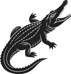 Crocodile silhouette, Crocodile vector Design, Crocodile icon