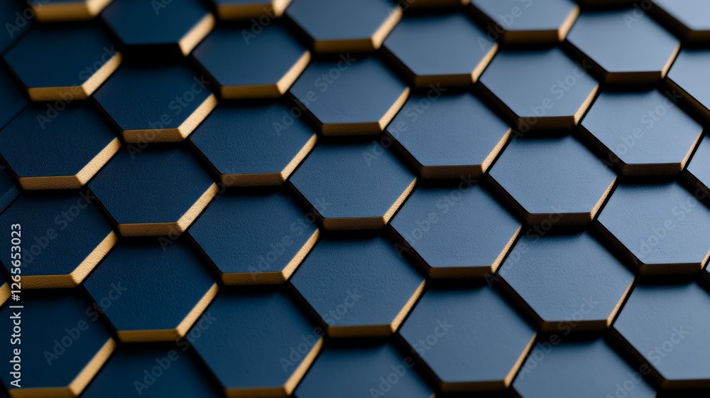 Poster breathtaking 3d abstract rendering of vibrant hexagonal patterns