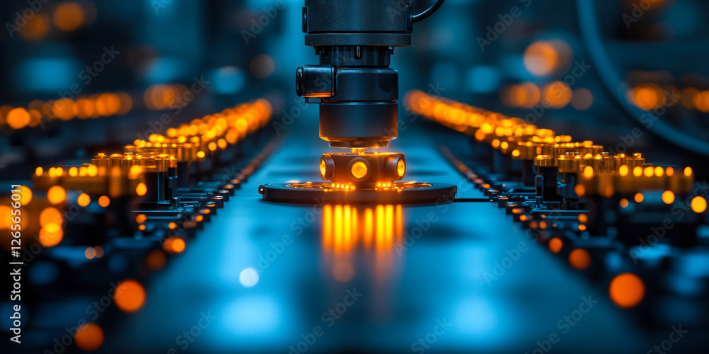 Poster advanced manufacturing automation with robotic precision and ai-driven machinery for enhanced indust