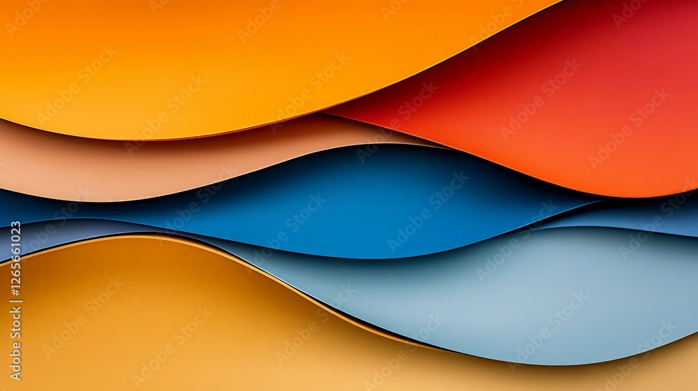 Poster iridescent gradient explosion of colors in captivating waves