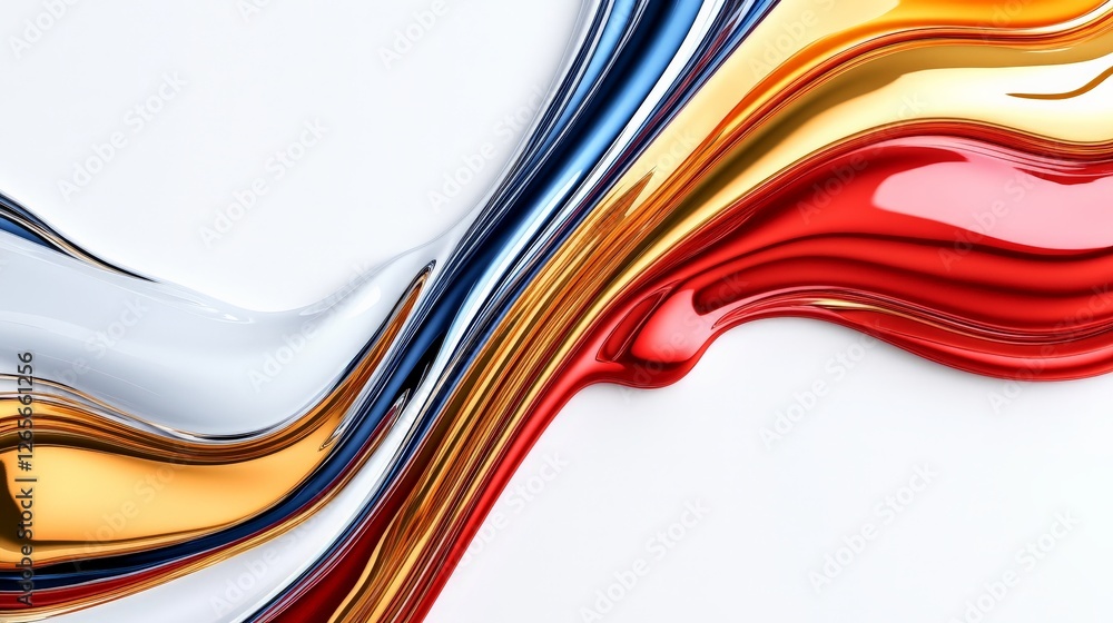 Poster vibrant multi-colored seamless pattern with captivating fluid design