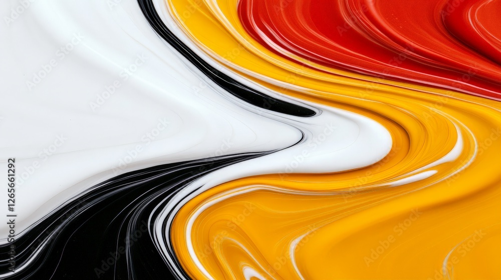Poster vibrant multi-colored seamless pattern with captivating flowing design