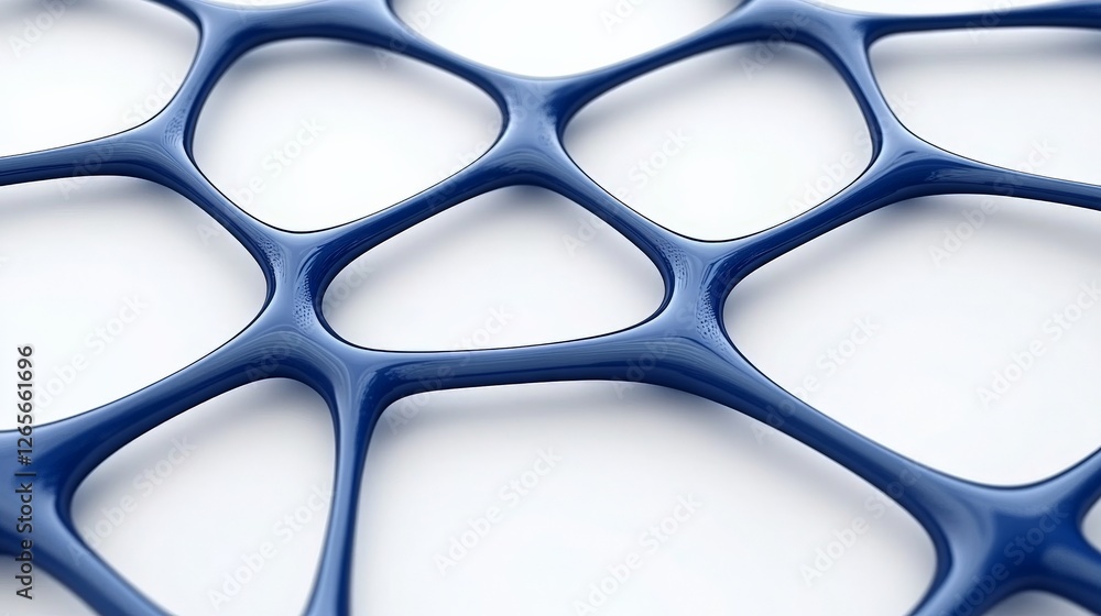 Poster captivating blue plexus template with pulsating shapes and designs