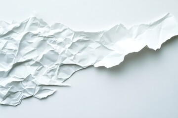 Obraz premium Ripped White Paper Strip on Minimal Background
