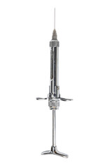 Carpule syringe for anesthesia used in dentistry.