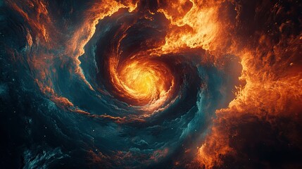 A mesmerizing visual of realistic swirling flames, evoking warmth, danger, and energy.