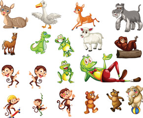Fototapeta premium character Set of animal cartoon 