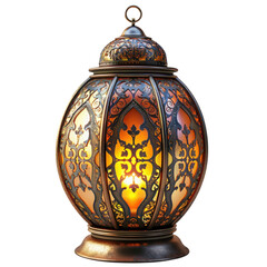 Arabic Ramadan Kareem Lantern – Isolated Islamic Fanous with Elegant Glow