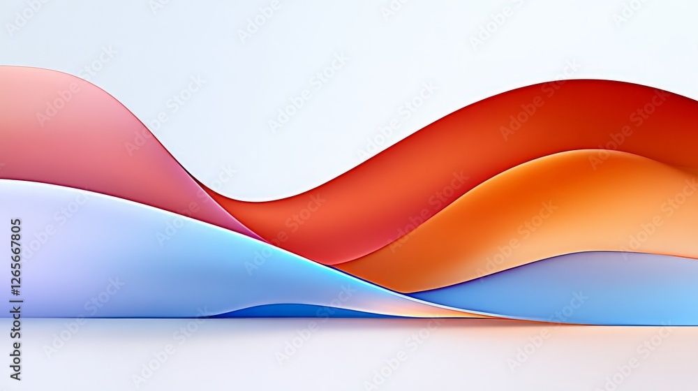 Poster abstract digital canvas with vibrant hues and flowing patterns