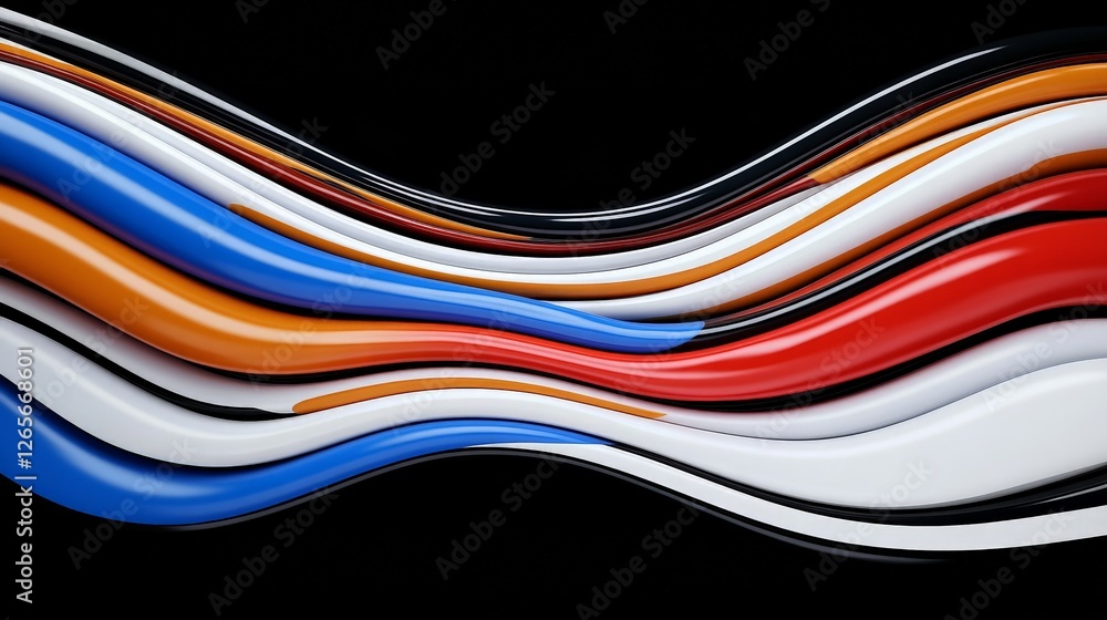 Poster dynamic abstract background with pulsating vibrant glow effects