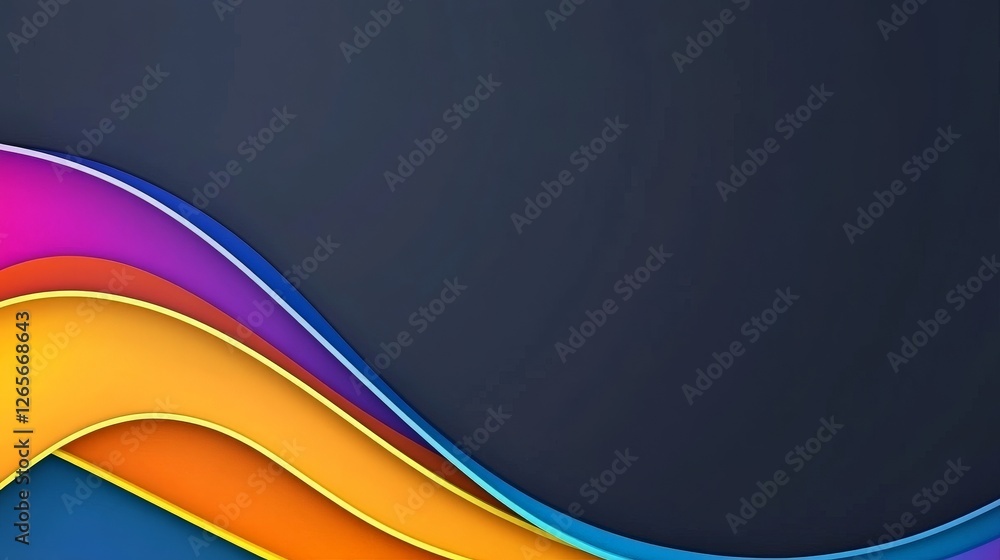 Poster dynamic abstract background with pulsating vibrant glow effects
