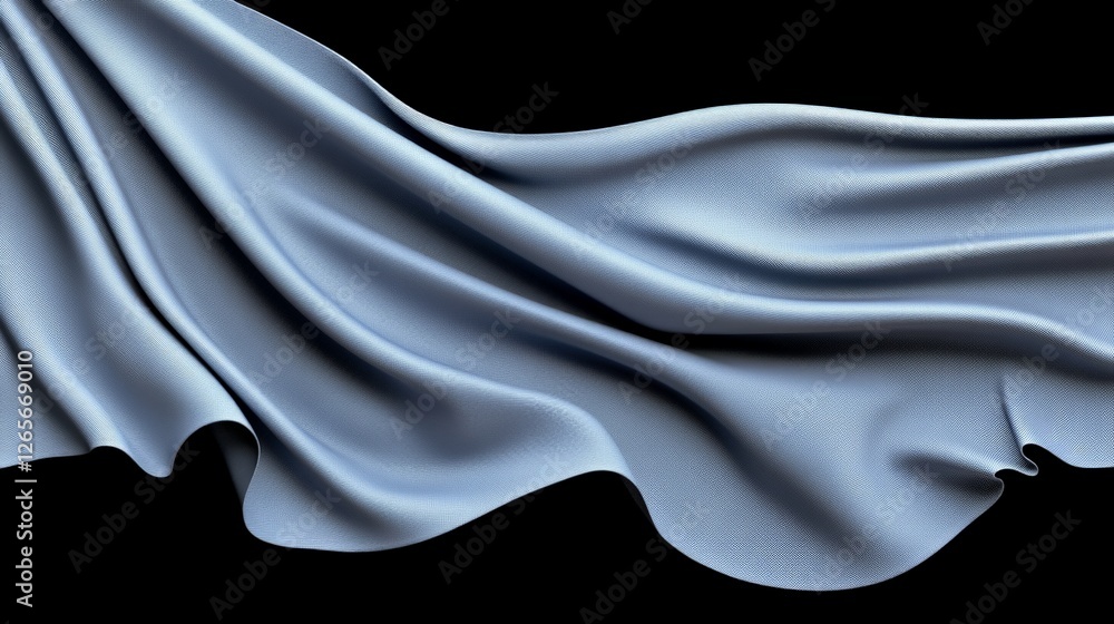 Poster soft flowing fabric in dynamic palette with elegant curves and drapes