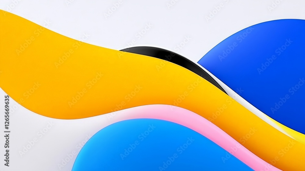 Aufkleber dynamic horizontal banner with fluid visual movement and color flow