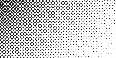 Dotted gradient halftone background. Horizontal seamless dots pattern in pop art style. Abstrac arts dot