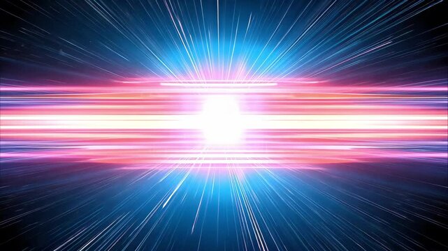 A vibrant, abstract representation of light streaks emphasizing speed and energy, creating a dynamic, colorful effect.