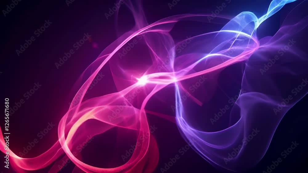 Poster dynamic waves of color dance and swirl in a mesmerizing display of light and energy