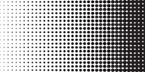 Dotted gradient halftone background. Horizontal seamless dots pattern in pop art style. Abstrac arts dot