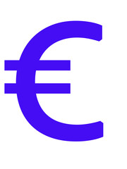 blue euro sign