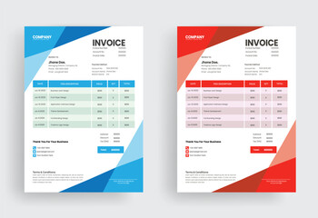 corporate business invoice design template 