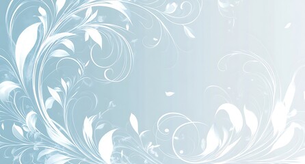 Fototapeta premium Light blue abstract background with soft swirls and circles
