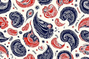 Seamless pattern based on ornament paisley Bandana Print.