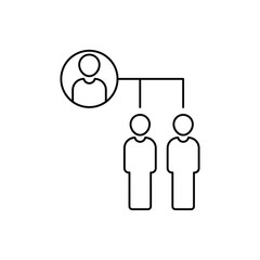 Coordinating line icon with people