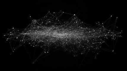An abstract web of interconnected points and lines, representing data flow and modern digital connections.