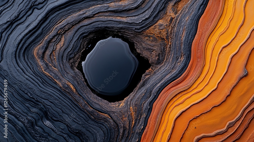Poster mesmerizing abstract tapestry of weathered tree rings and colors