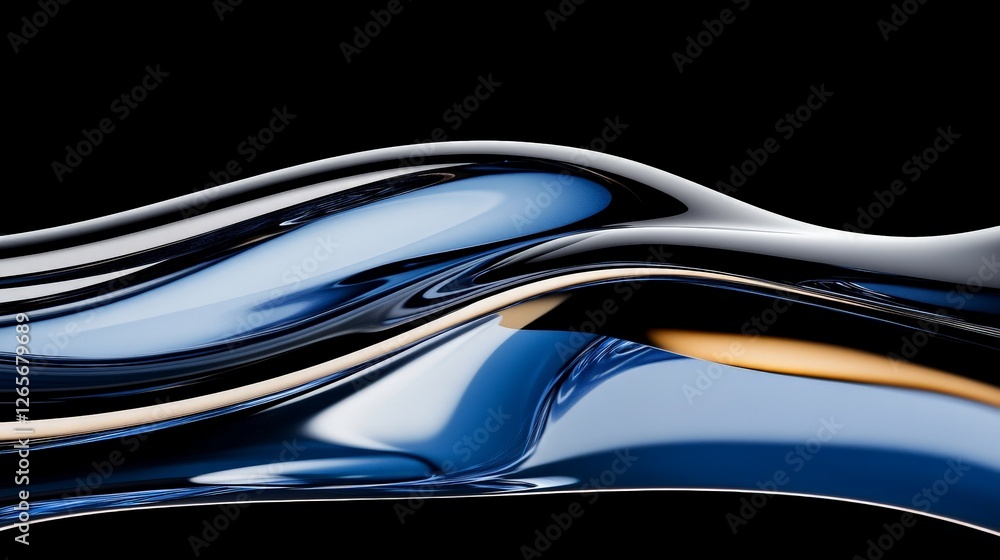 Aufkleber mesmerizing abstract design in flowing organic waves and forms