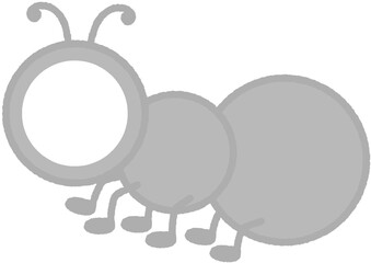 봄 곤충 환경구성 개미 얼굴합성도안 일러스트